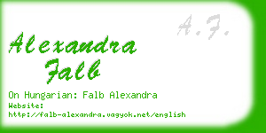 alexandra falb business card